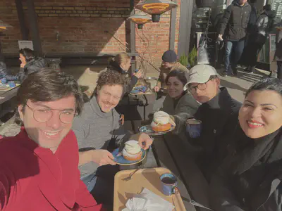 David with colleagues at Jonsered outing