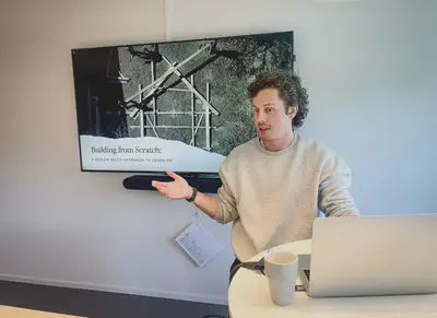 David presenting at a lunch talk